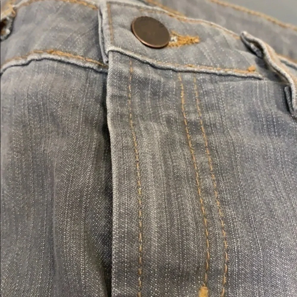 Vintage Sandblasted Grey Flare Jeans - Picture 6 of 6